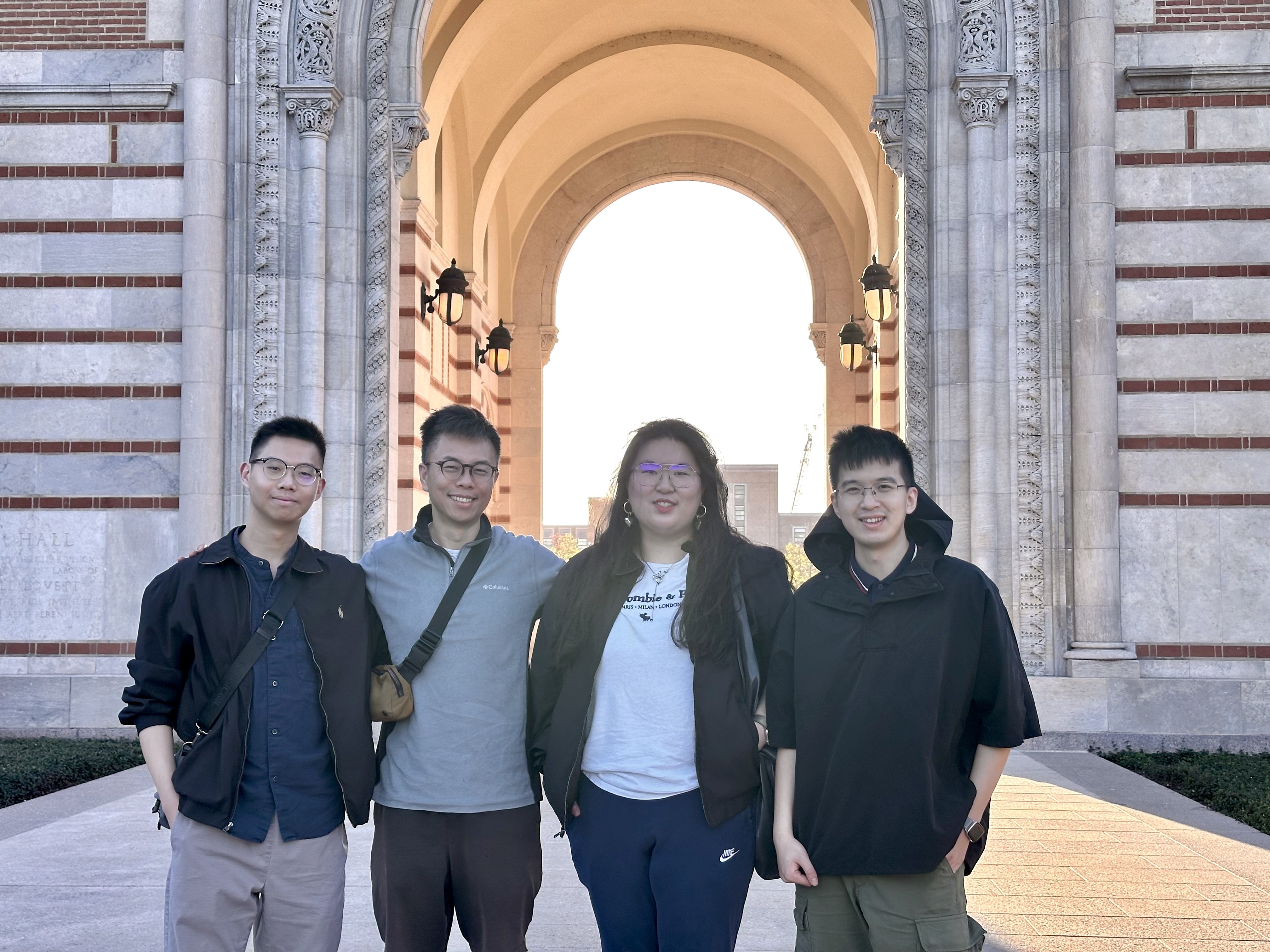 Group photo with visiting former students